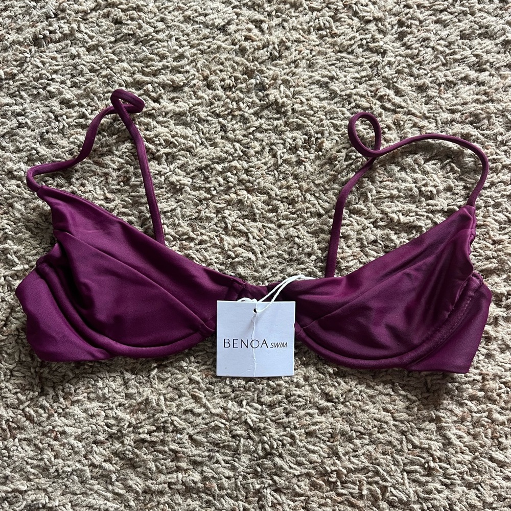 Benoa Swim Deep Purple Bikini Top